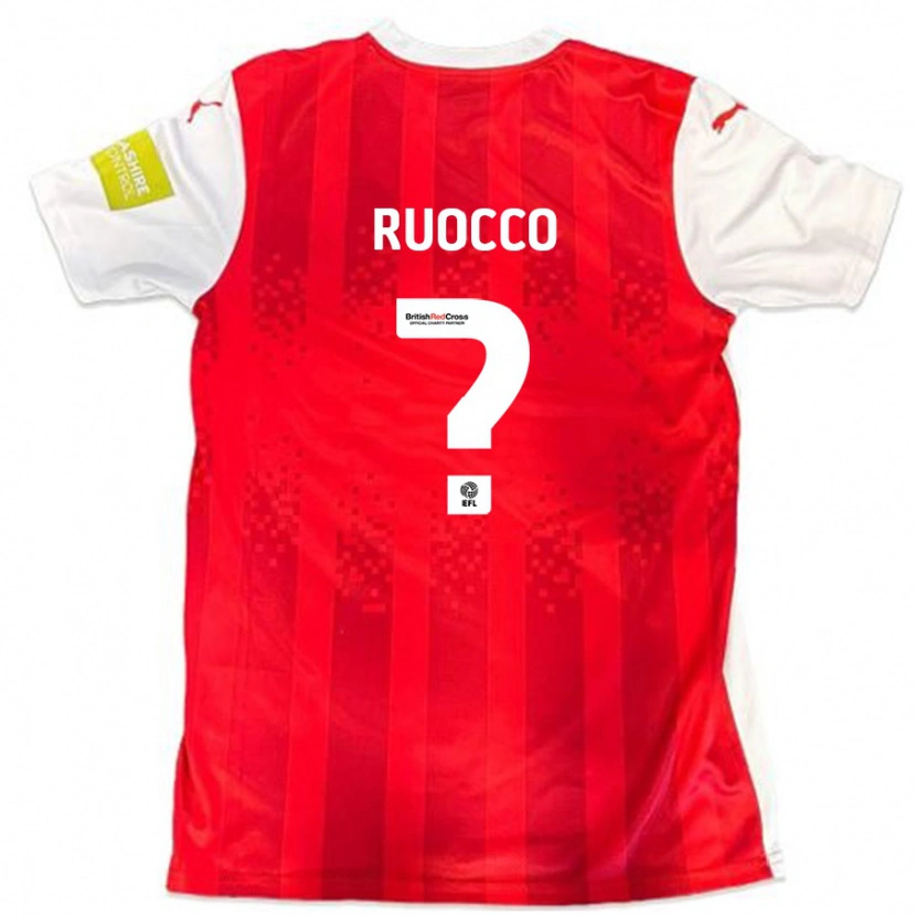 Danxen Kinderen Alessio Ruocco #0 Rood Wit Thuisshirt Thuistenue 2024/25 T-Shirt