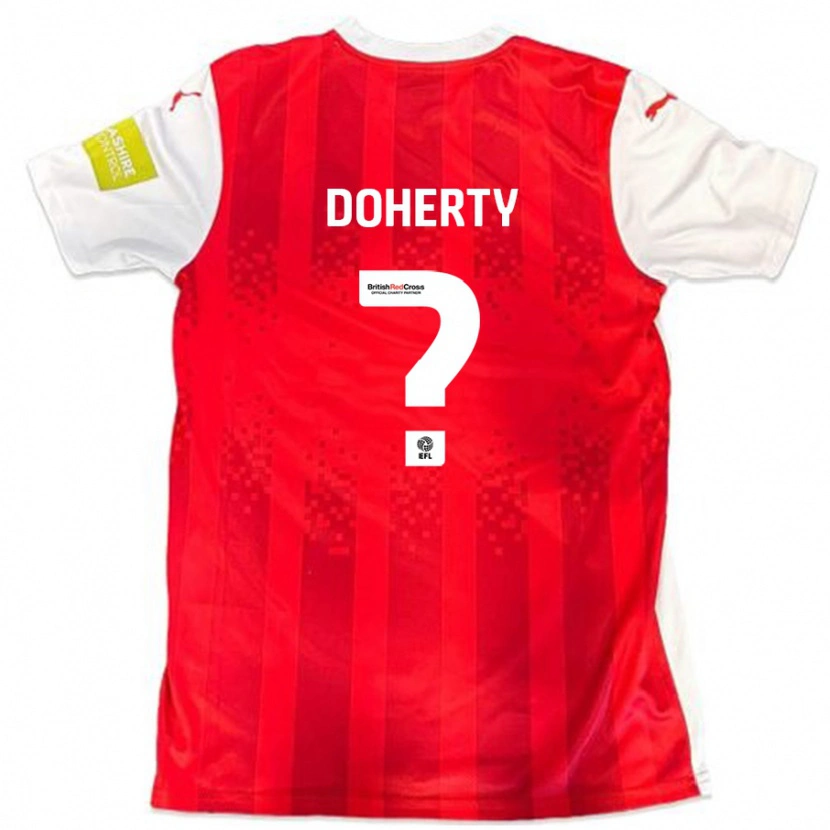 Danxen Kinderen Jack Doherty #0 Rood Wit Thuisshirt Thuistenue 2024/25 T-Shirt