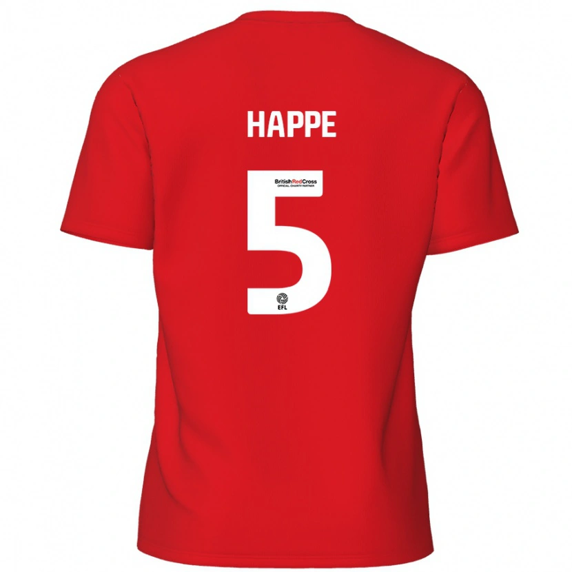 Danxen Kinderen Dan Happe #5 Rood Thuisshirt Thuistenue 2024/25 T-Shirt