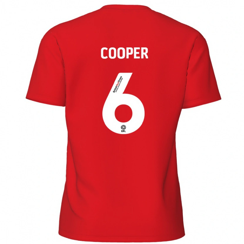 Danxen Kinderen Brandon Cooper #6 Rood Thuisshirt Thuistenue 2024/25 T-Shirt