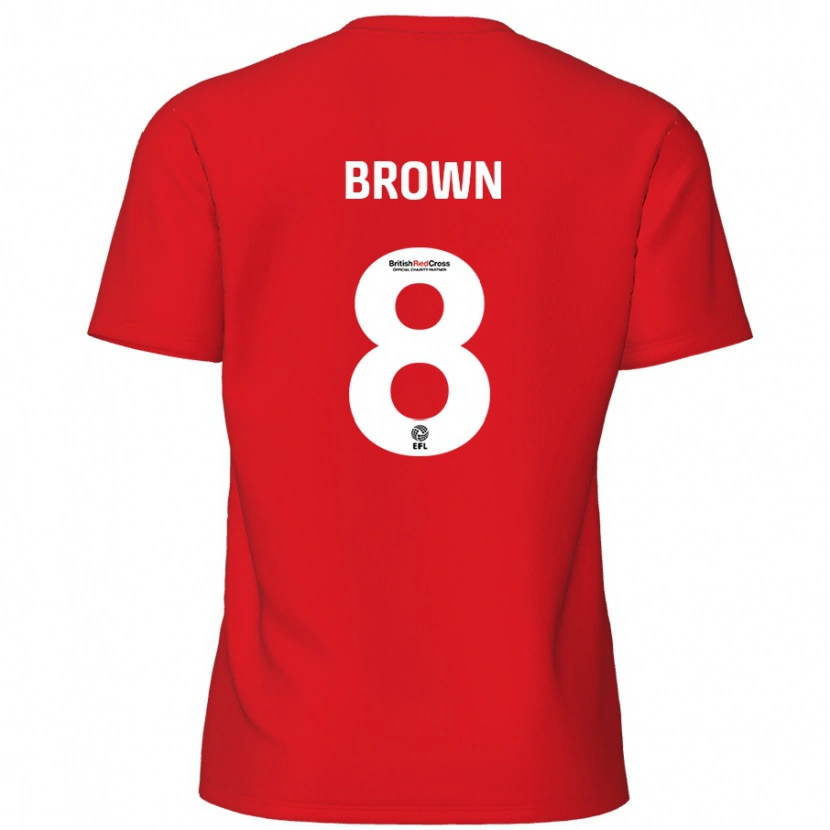 Danxen Kinderen Jordan Brown #8 Rood Thuisshirt Thuistenue 2024/25 T-Shirt