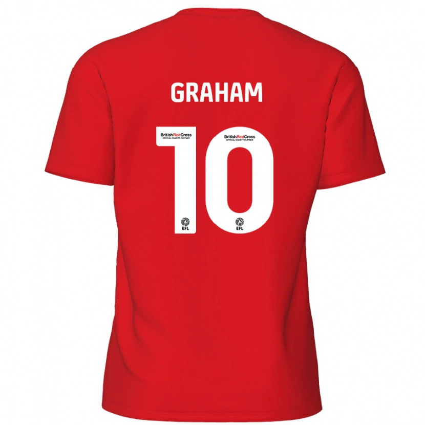 Danxen Kinderen Jordan Graham #10 Rood Thuisshirt Thuistenue 2024/25 T-Shirt