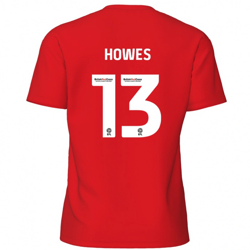 Danxen Kinderen Sam Howes #13 Rood Thuisshirt Thuistenue 2024/25 T-Shirt