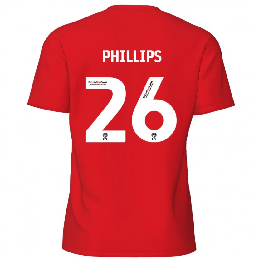 Danxen Kinderen Noah Phillips #26 Rood Thuisshirt Thuistenue 2024/25 T-Shirt