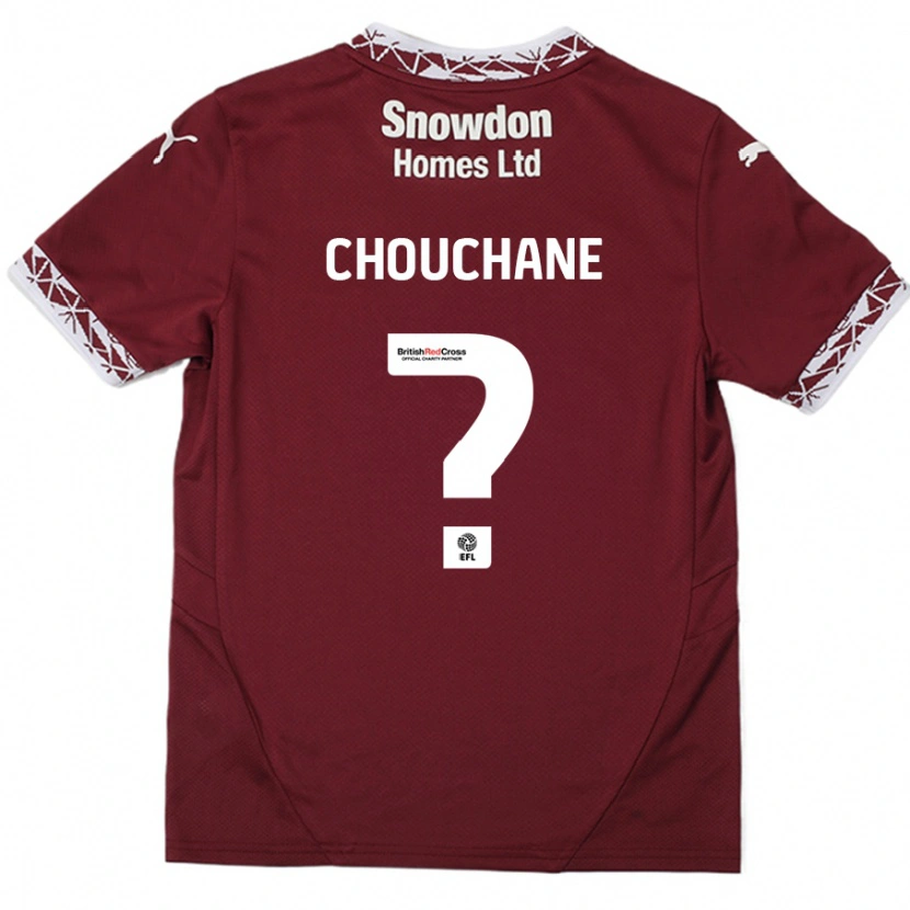 Danxen Kinderen Samy Chouchane #0 Bordeauxrood Thuisshirt Thuistenue 2024/25 T-Shirt