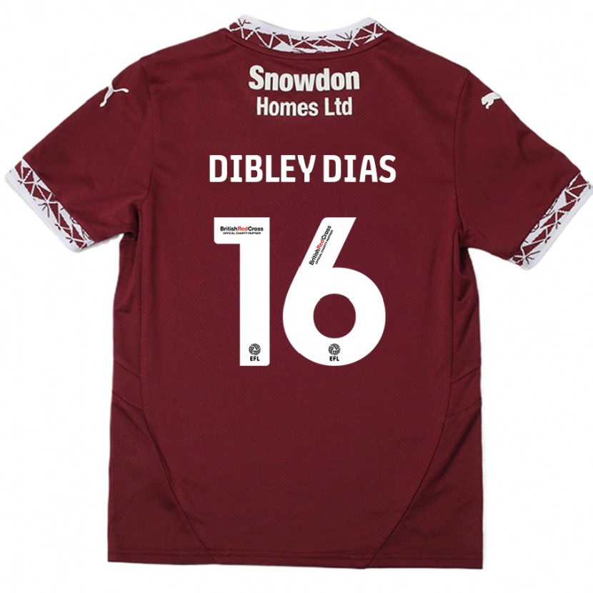 Danxen Kinderen Matt Dibley-Dias #16 Bordeauxrood Thuisshirt Thuistenue 2024/25 T-Shirt