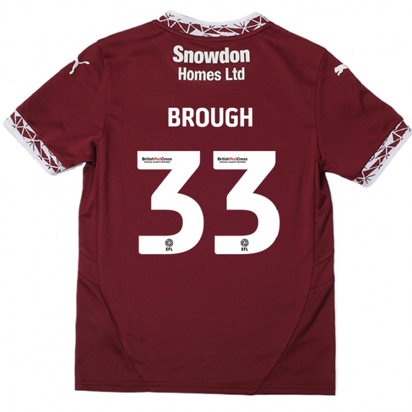 Danxen Kinderen Patrick Brough #33 Bordeauxrood Thuisshirt Thuistenue 2024/25 T-Shirt