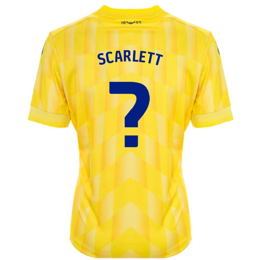 Danxen Kinderen Dane Scarlett #0 Geel Thuisshirt Thuistenue 2024/25 T-Shirt