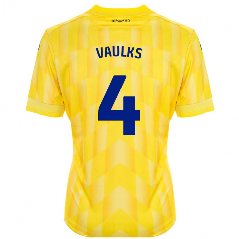 Danxen Kinderen Will Vaulks #4 Geel Thuisshirt Thuistenue 2024/25 T-Shirt