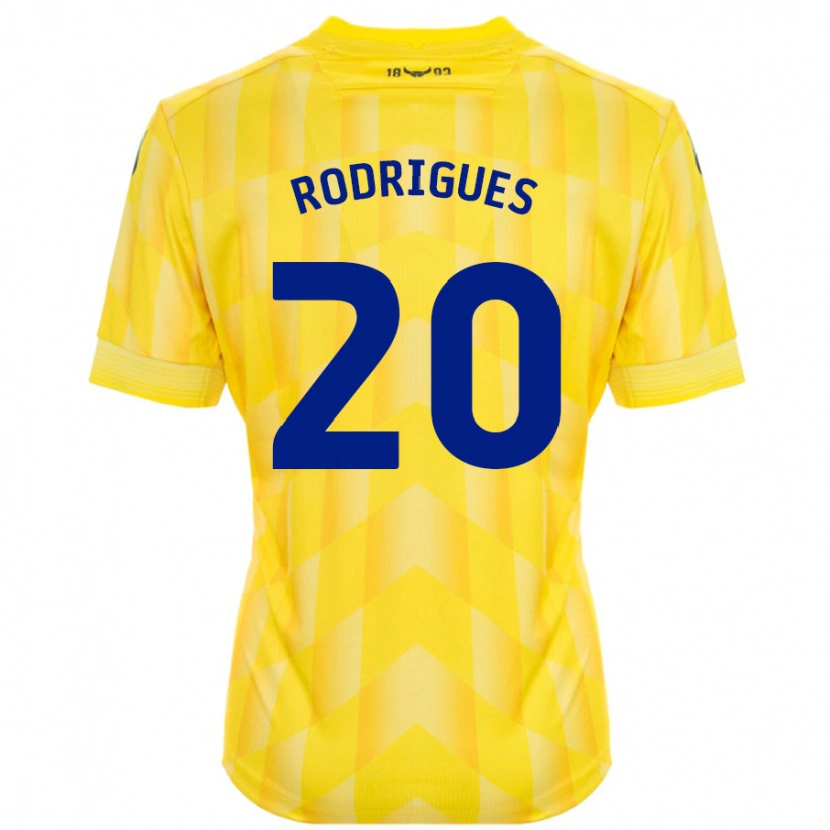 Danxen Kinderen Rúben Rodrigues #20 Geel Thuisshirt Thuistenue 2024/25 T-Shirt