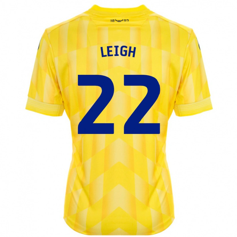 Danxen Kinderen Greg Leigh #22 Geel Thuisshirt Thuistenue 2024/25 T-Shirt