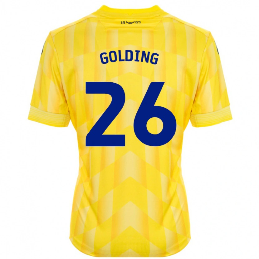 Danxen Kinderen James Golding #26 Geel Thuisshirt Thuistenue 2024/25 T-Shirt