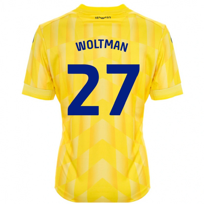 Danxen Kinderen Max Woltman #27 Geel Thuisshirt Thuistenue 2024/25 T-Shirt