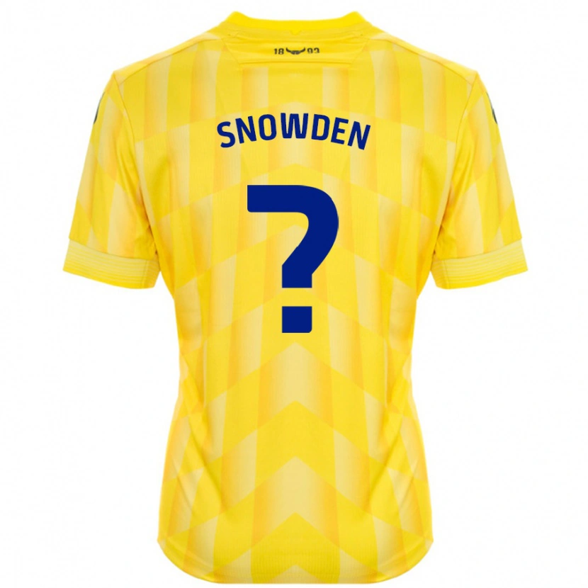 Danxen Kinderen Leo Snowden #0 Geel Thuisshirt Thuistenue 2024/25 T-Shirt