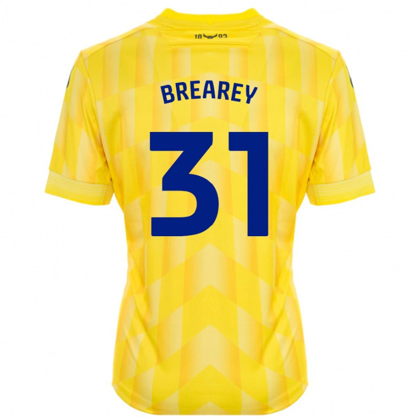 Danxen Kinderen Eddie Brearey #31 Geel Thuisshirt Thuistenue 2024/25 T-Shirt