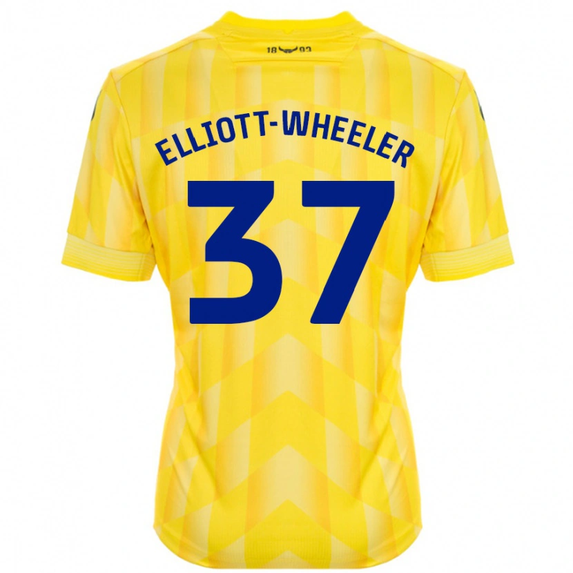 Danxen Kinderen Aidan Elliott-Wheeler #37 Geel Thuisshirt Thuistenue 2024/25 T-Shirt