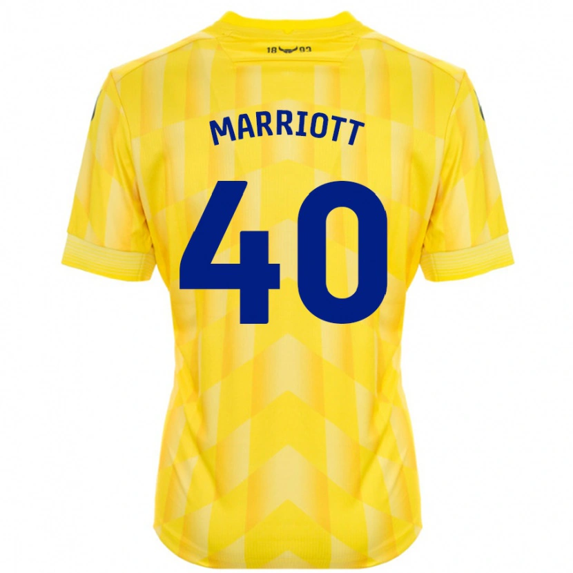 Danxen Kinderen Monty Marriott #40 Geel Thuisshirt Thuistenue 2024/25 T-Shirt