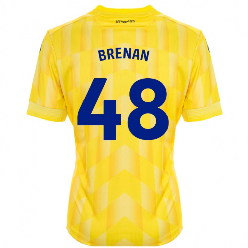 Danxen Kinderen Tobias Brenan #48 Geel Thuisshirt Thuistenue 2024/25 T-Shirt