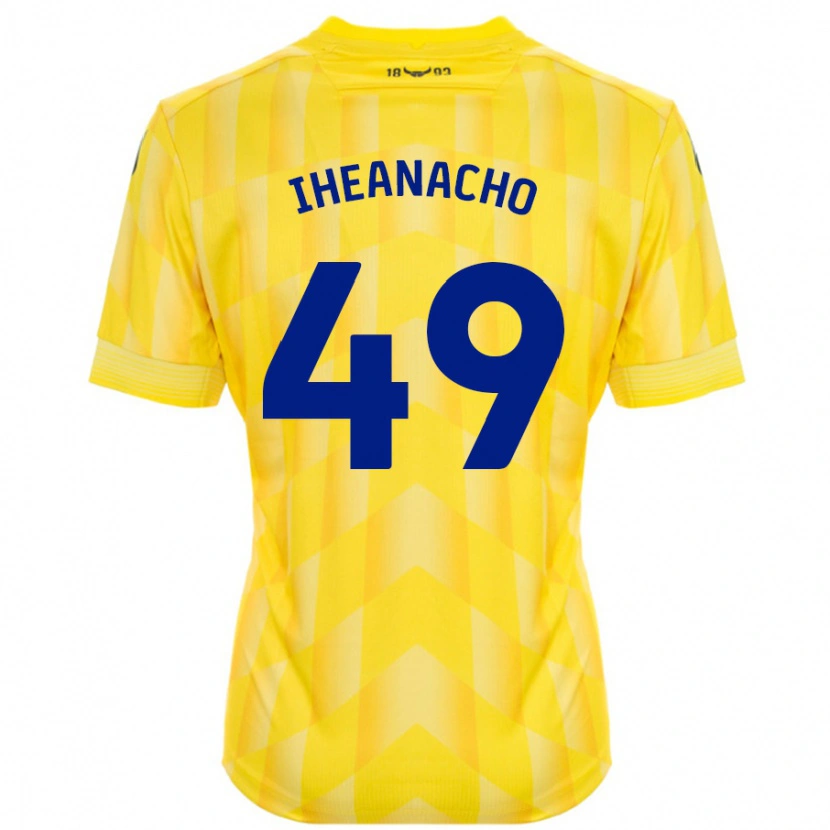 Danxen Kinderen Josh Iheanacho #49 Geel Thuisshirt Thuistenue 2024/25 T-Shirt