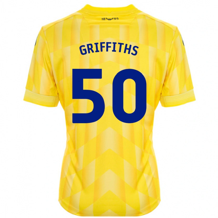 Danxen Kinderen Louis Griffiths #50 Geel Thuisshirt Thuistenue 2024/25 T-Shirt