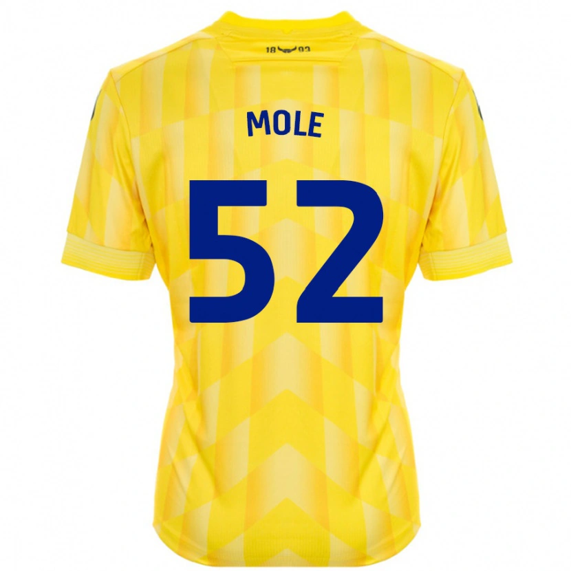 Danxen Kinderen Harrison Mole #52 Geel Thuisshirt Thuistenue 2024/25 T-Shirt