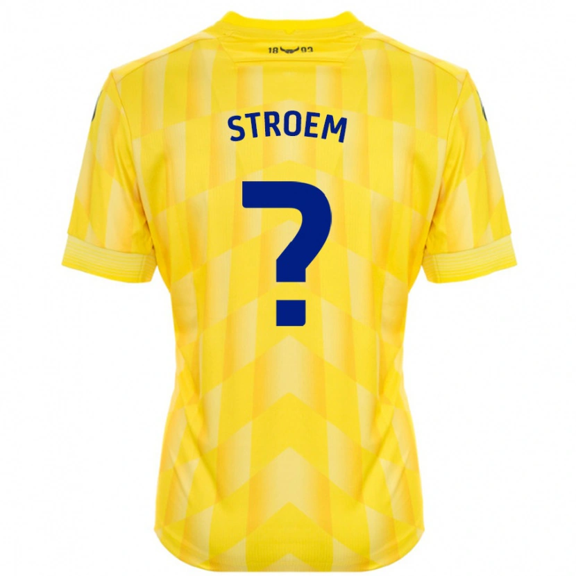 Danxen Kinderen Lena Stroem #0 Geel Thuisshirt Thuistenue 2024/25 T-Shirt