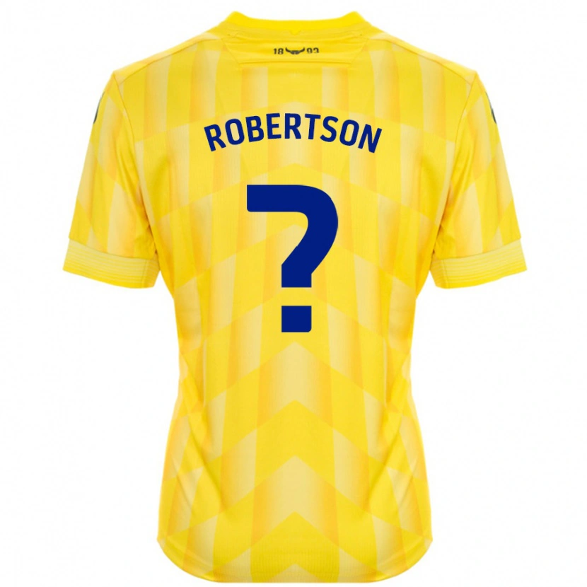 Danxen Kinderen Maddie Robertson #0 Geel Thuisshirt Thuistenue 2024/25 T-Shirt