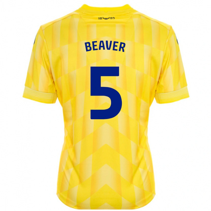 Danxen Kinderen Catherine Beaver #5 Geel Thuisshirt Thuistenue 2024/25 T-Shirt