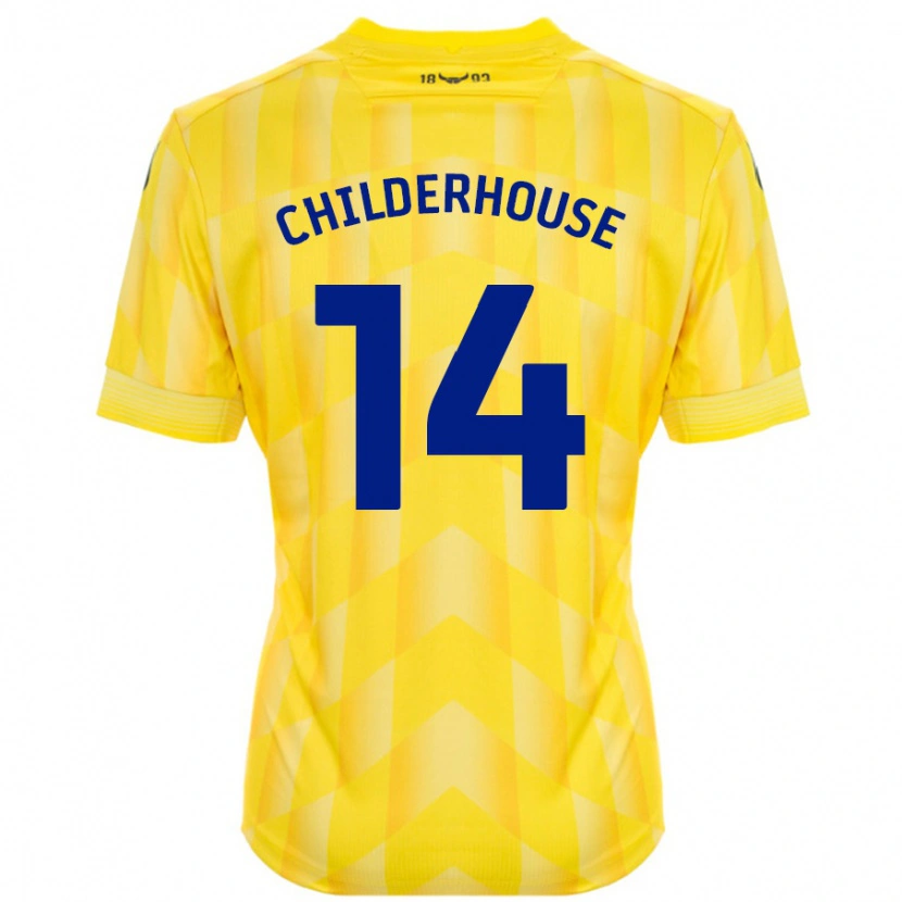 Danxen Kinderen Molly Childerhouse #14 Geel Thuisshirt Thuistenue 2024/25 T-Shirt