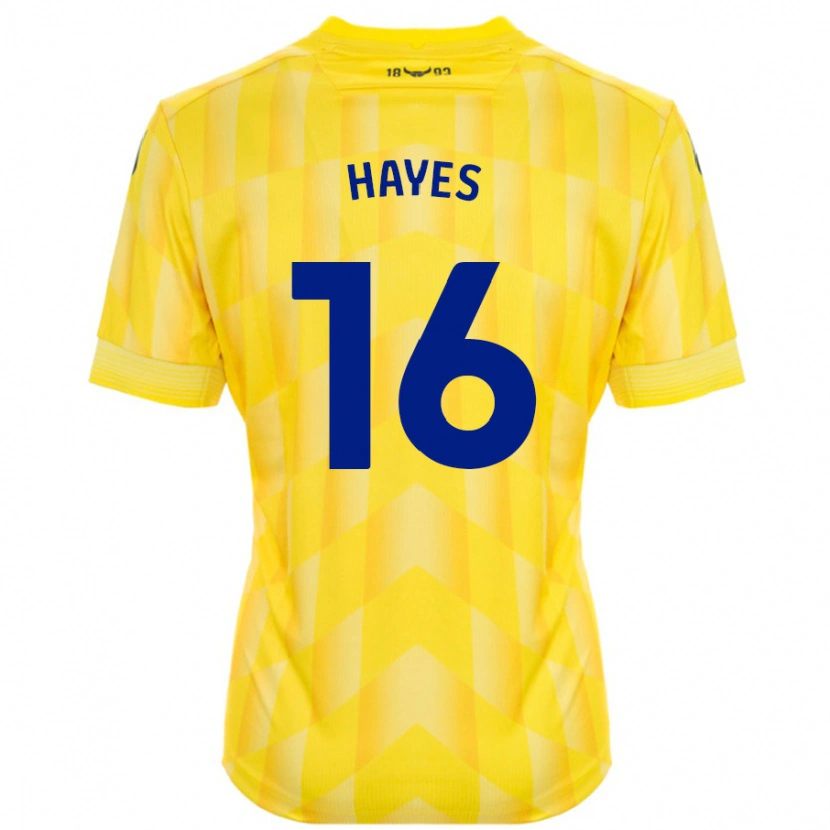 Danxen Kinderen Georgia Hayes #16 Geel Thuisshirt Thuistenue 2024/25 T-Shirt