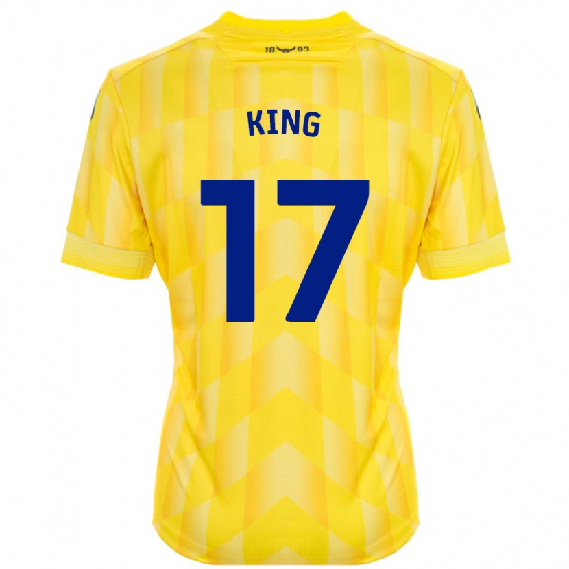 Danxen Kinderen Sarah King #17 Geel Thuisshirt Thuistenue 2024/25 T-Shirt