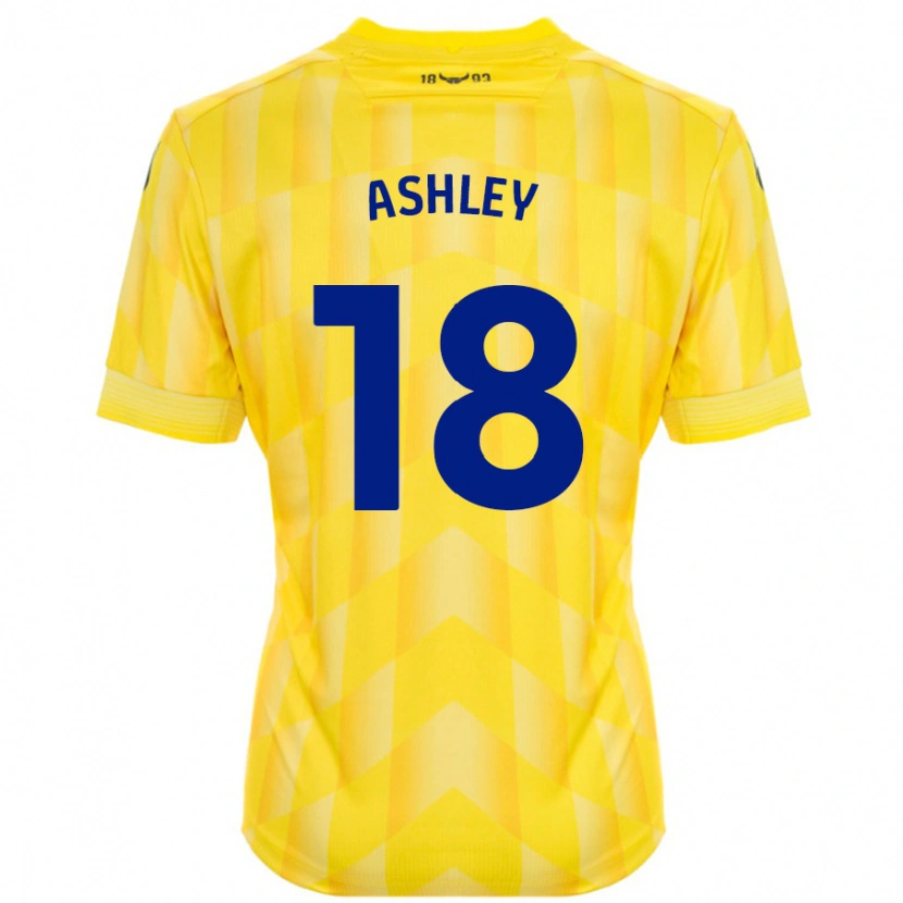 Danxen Kinderen Alex Ashley #18 Geel Thuisshirt Thuistenue 2024/25 T-Shirt