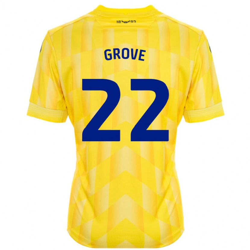 Danxen Kinderen Jade Grove #22 Geel Thuisshirt Thuistenue 2024/25 T-Shirt