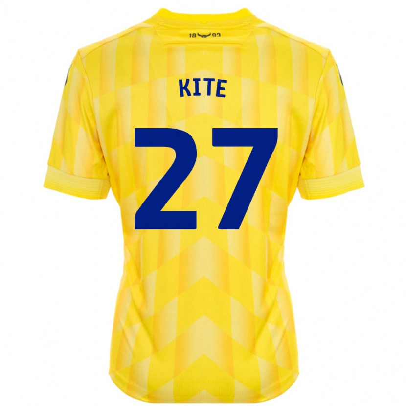 Danxen Kinderen Rose Kite #27 Geel Thuisshirt Thuistenue 2024/25 T-Shirt