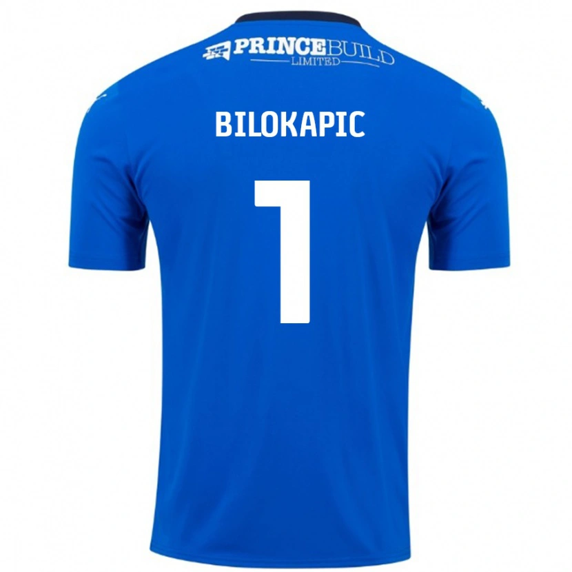 Danxen Kinderen Nicholas Bilokapic #1 Blauw Wit Thuisshirt Thuistenue 2024/25 T-Shirt