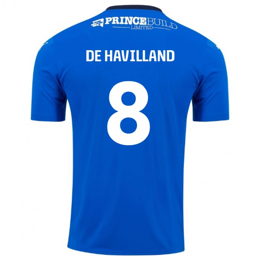 Danxen Kinderen Ryan De Havilland #8 Blauw Wit Thuisshirt Thuistenue 2024/25 T-Shirt