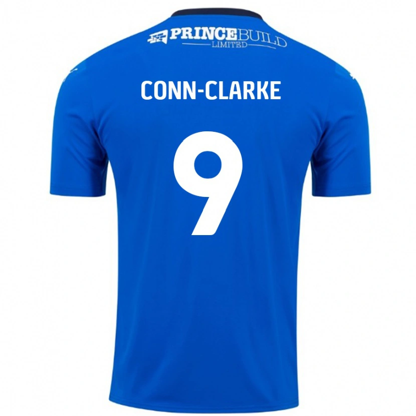 Danxen Kinderen Chris Conn-Clarke #9 Blauw Wit Thuisshirt Thuistenue 2024/25 T-Shirt