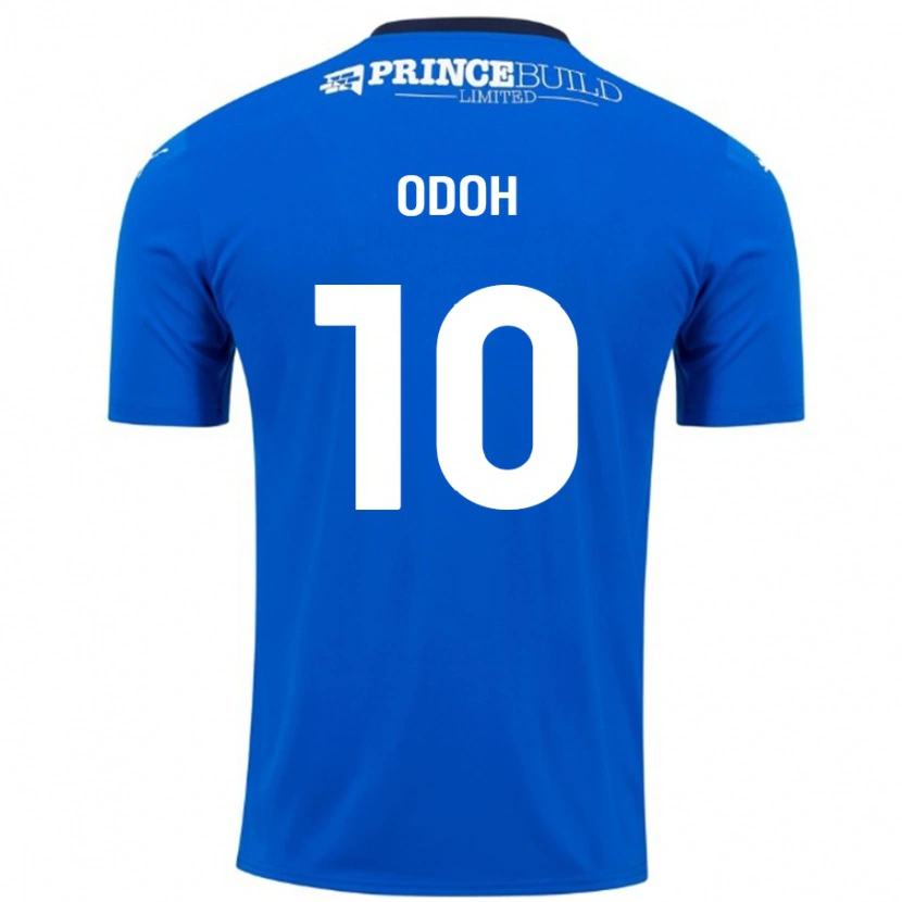 Danxen Kinderen Abraham Odoh #10 Blauw Wit Thuisshirt Thuistenue 2024/25 T-Shirt