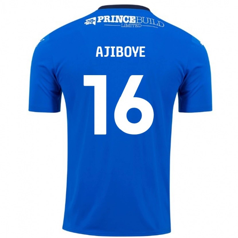 Danxen Kinderen David Ajiboye #16 Blauw Wit Thuisshirt Thuistenue 2024/25 T-Shirt