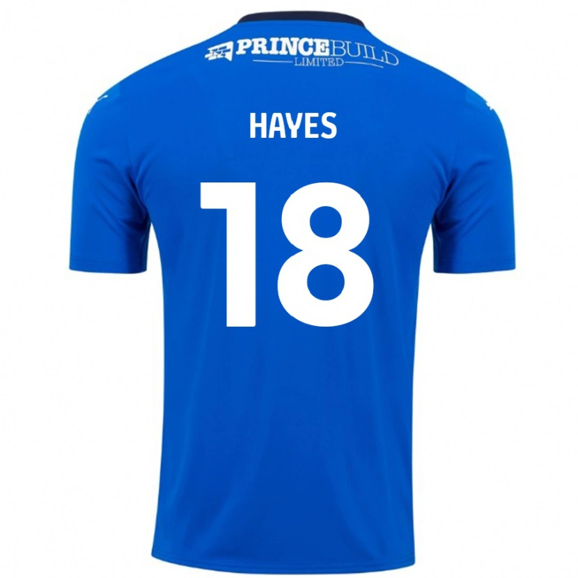 Danxen Kinderen Cian Hayes #18 Blauw Wit Thuisshirt Thuistenue 2024/25 T-Shirt