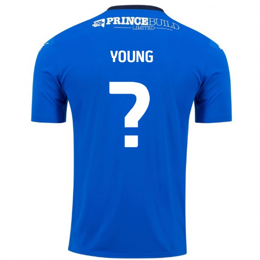 Danxen Kinderen Tyler Young #0 Blauw Wit Thuisshirt Thuistenue 2024/25 T-Shirt