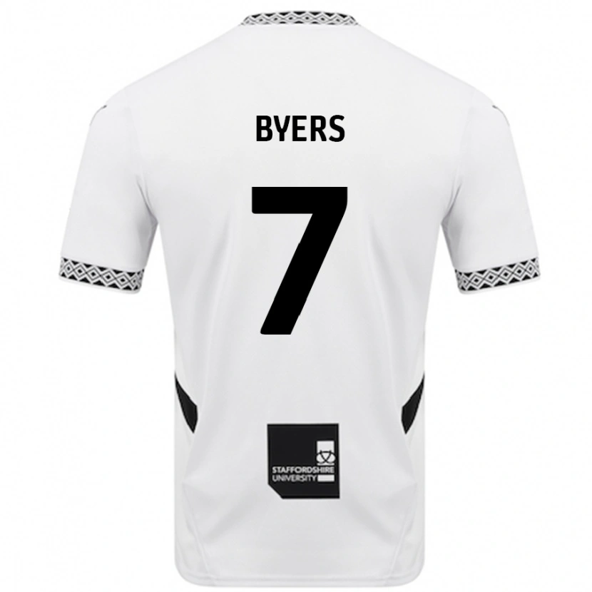 Danxen Kinderen George Byers #7 Wit Thuisshirt Thuistenue 2024/25 T-Shirt