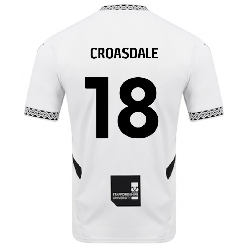 Danxen Kinderen Ryan Croasdale #18 Wit Thuisshirt Thuistenue 2024/25 T-Shirt