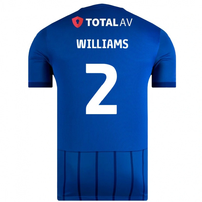 Danxen Kinderen Jordan Williams #2 Blauw Thuisshirt Thuistenue 2024/25 T-Shirt