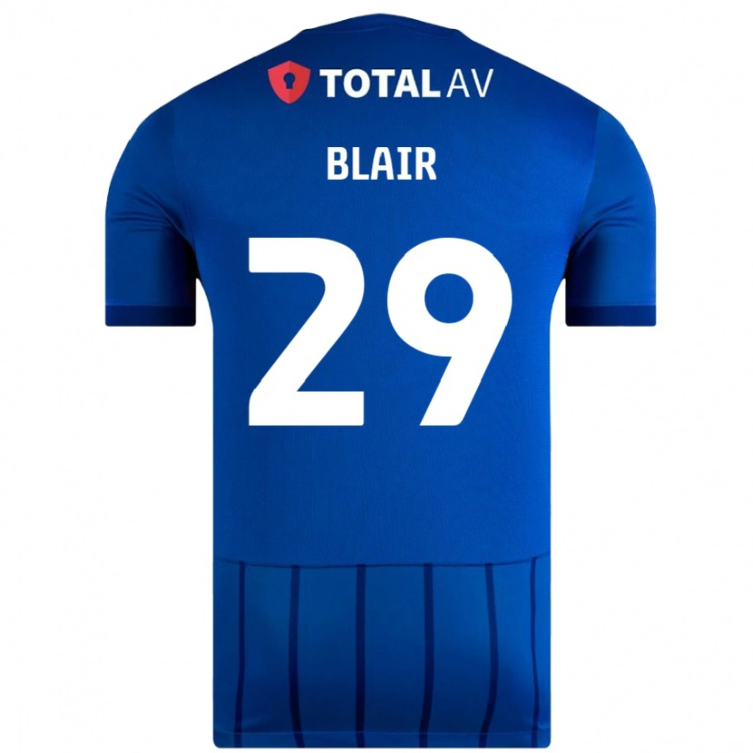 Danxen Kinderen Harvey Blair #29 Blauw Thuisshirt Thuistenue 2024/25 T-Shirt