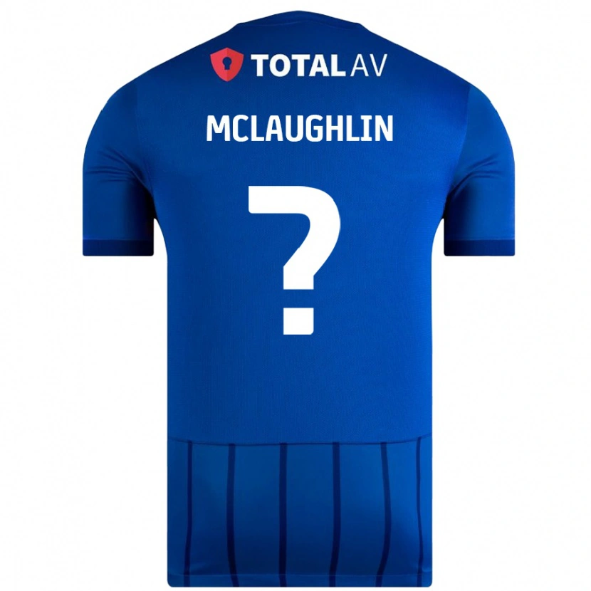 Danxen Kinderen Erin Mclaughlin #0 Blauw Thuisshirt Thuistenue 2024/25 T-Shirt