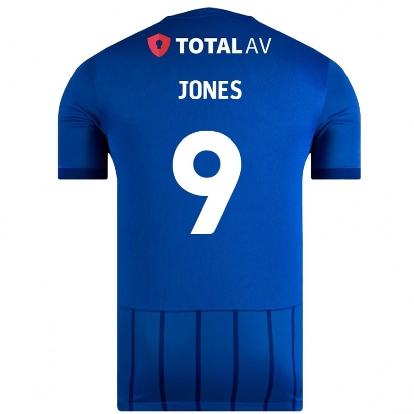 Danxen Kinderen Emma Jones #9 Blauw Thuisshirt Thuistenue 2024/25 T-Shirt