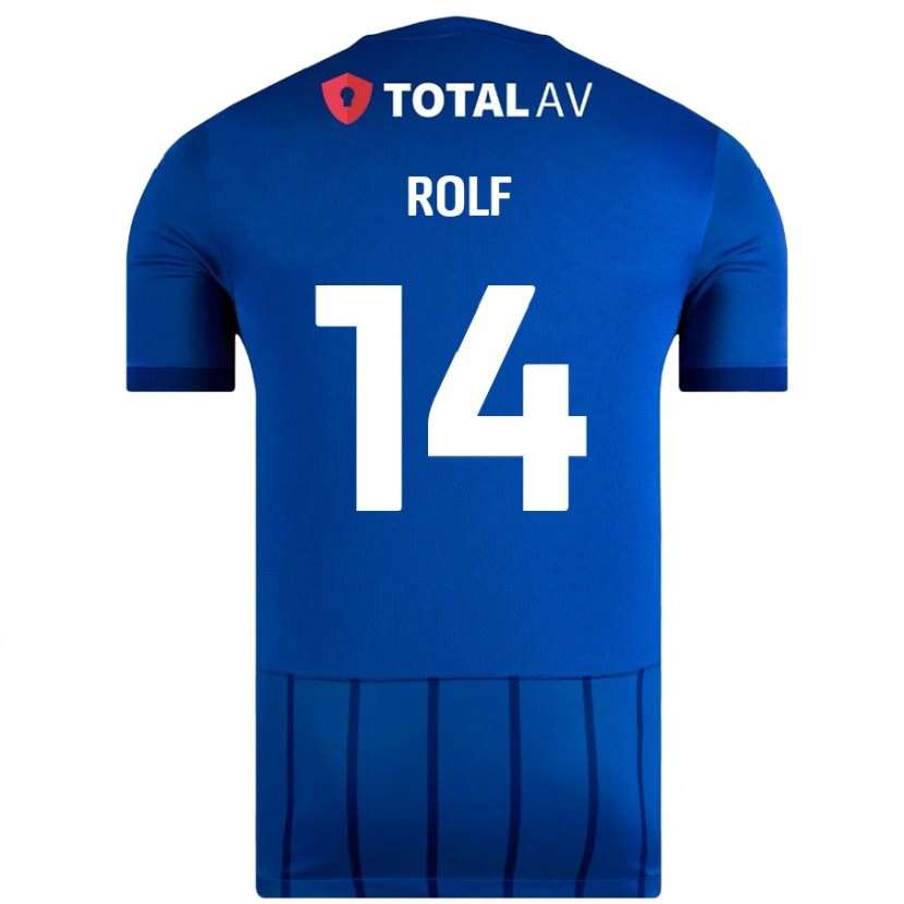 Danxen Kinderen Annie Rolf #14 Blauw Thuisshirt Thuistenue 2024/25 T-Shirt