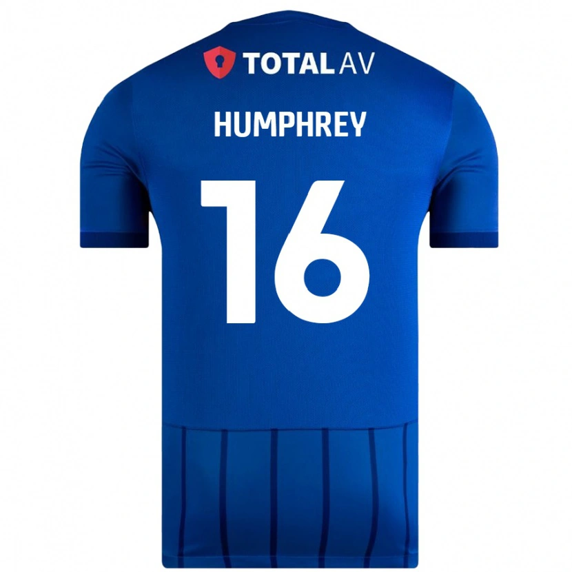 Danxen Kinderen Ella Humphrey #16 Blauw Thuisshirt Thuistenue 2024/25 T-Shirt