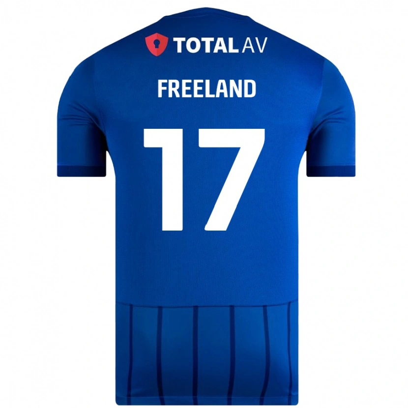 Danxen Kinderen Georgie Freeland #17 Blauw Thuisshirt Thuistenue 2024/25 T-Shirt